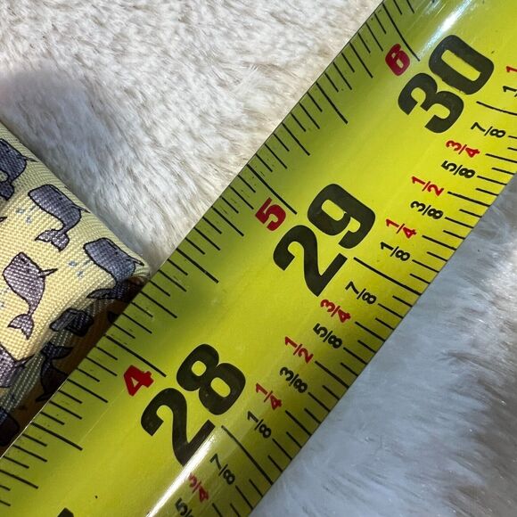 VINEYARD VINES Classic Whale Blue on Yellow Preppy Men's 100% Silk Neck Tie 57" - Picture 8 of 8